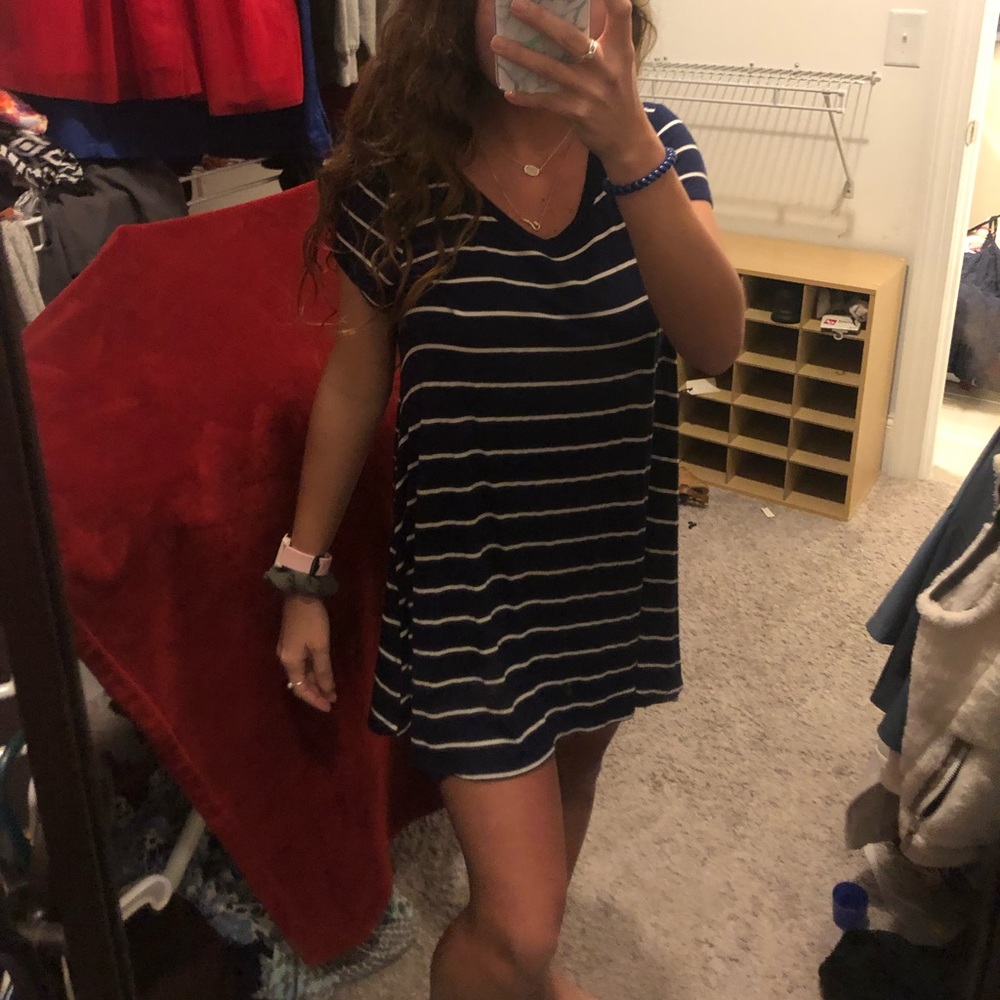 Charlotte Russe Stripped T Shirt Dress